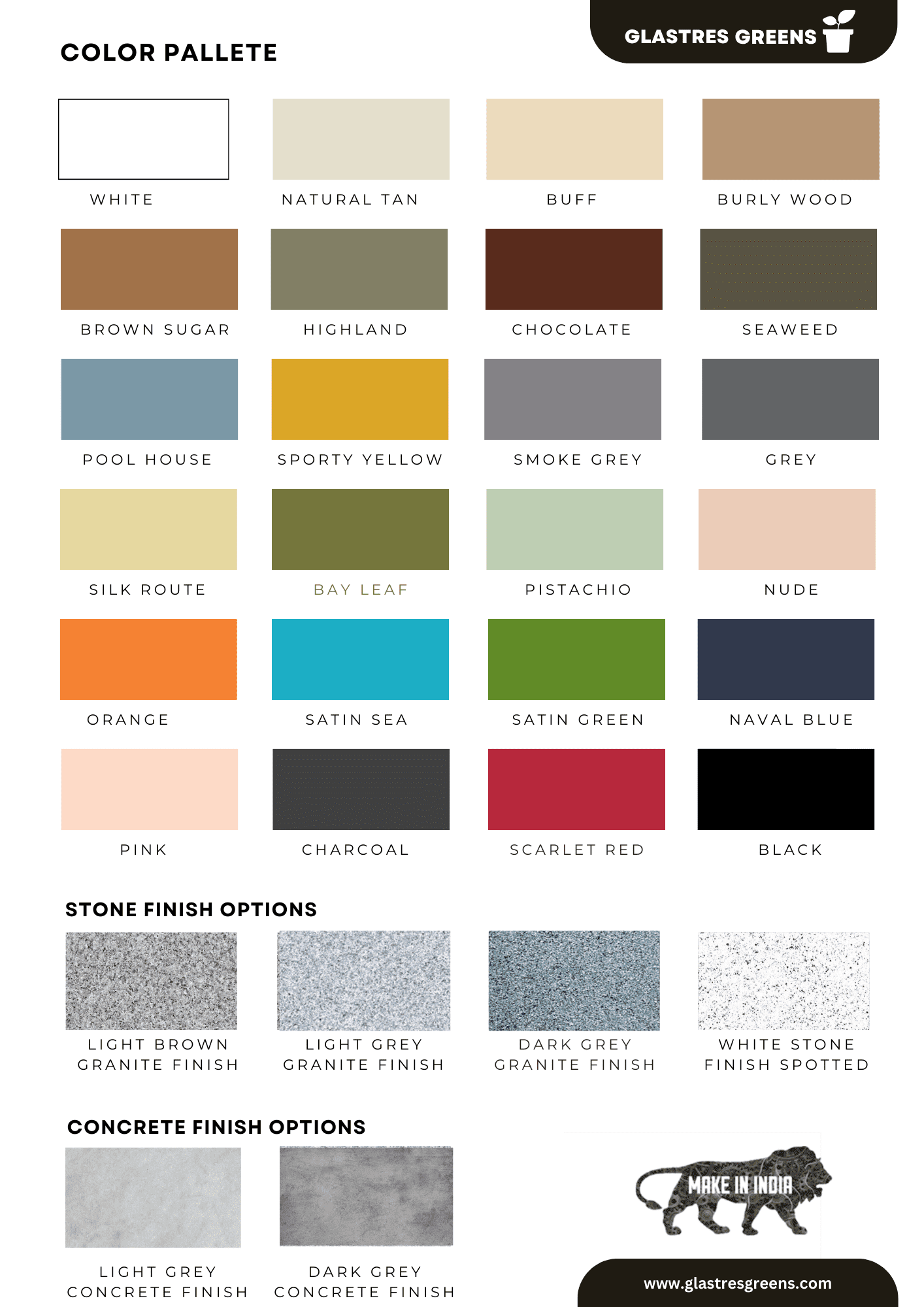 Premium Color Chart