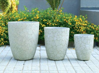 Contemporary FRP Pots, Luxury Fiberglass Planters, Exclusive Indoor Garden Decor