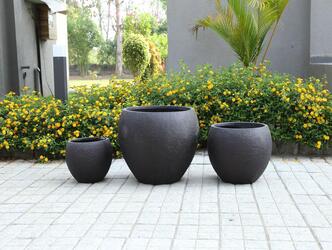 Customized FRP Planter Styles, Premium Fiberstone Plant Containers, Stylish Garden Pots