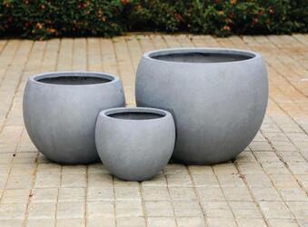 Exclusive FRP Tall Planters, Rustic Fiberstone Pottery, Affordable Outdoor Garden Decor