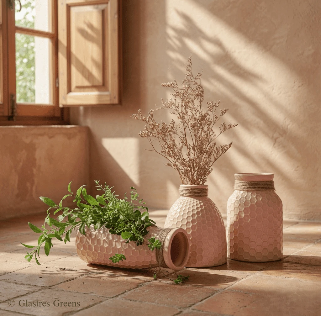 Azure geometric fiberglass decorative vase serving as a masterclass in modern design, featuring sharp, angular geometry crafted for contemporary luxury homes.
