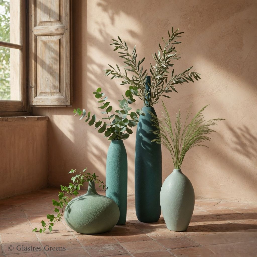 Stoneware extra tall fiberglass decorative vase with dramatic height and refined proportions, ideal as a commanding luxury statement piece.