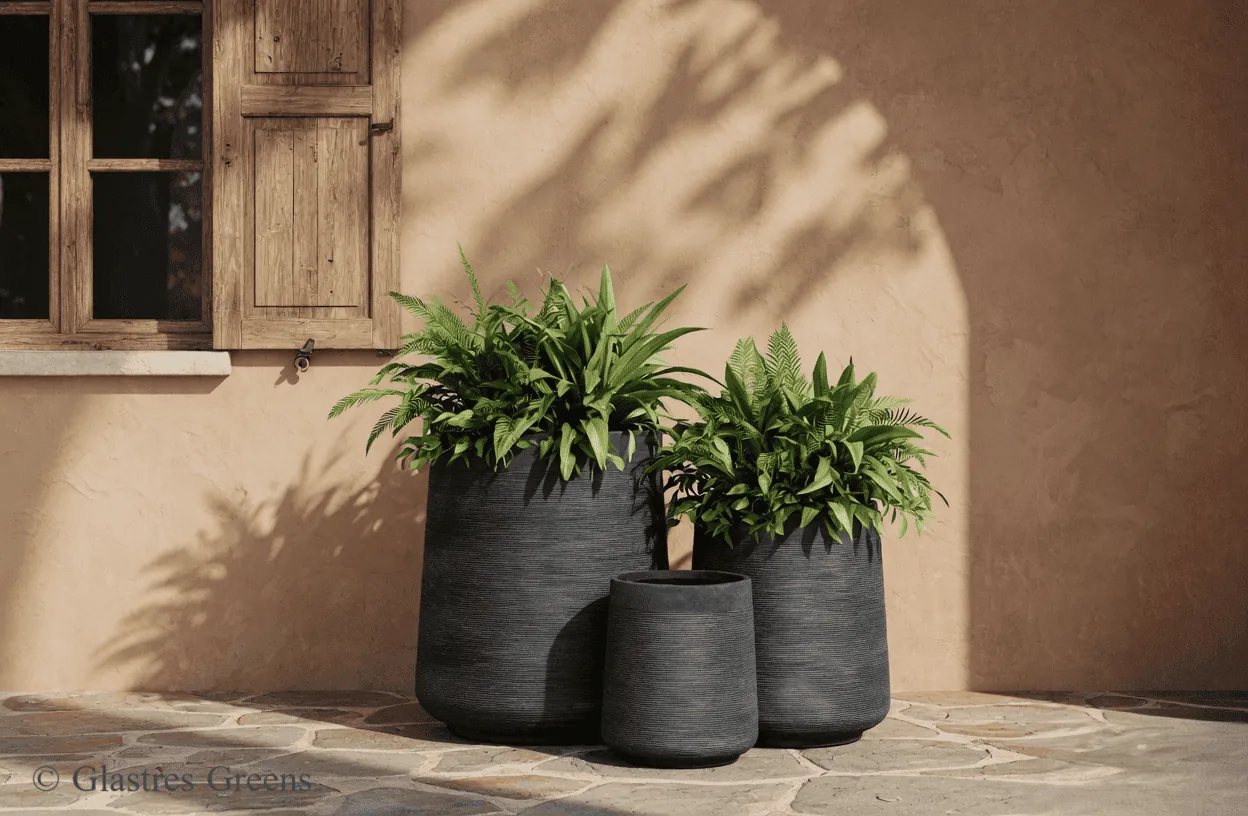 Rooftop Terrace Fiberglass Planters