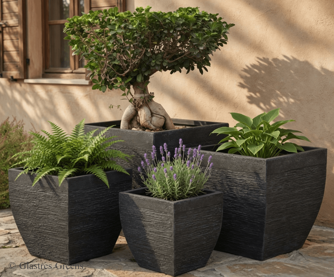 Commercial FRP planters