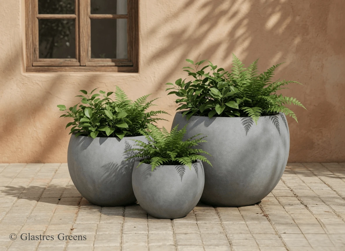 Contemporary vortex pattern luxury FRP planter, built for high-end architectural projects requiring dramatic texture and uncompromising strength.