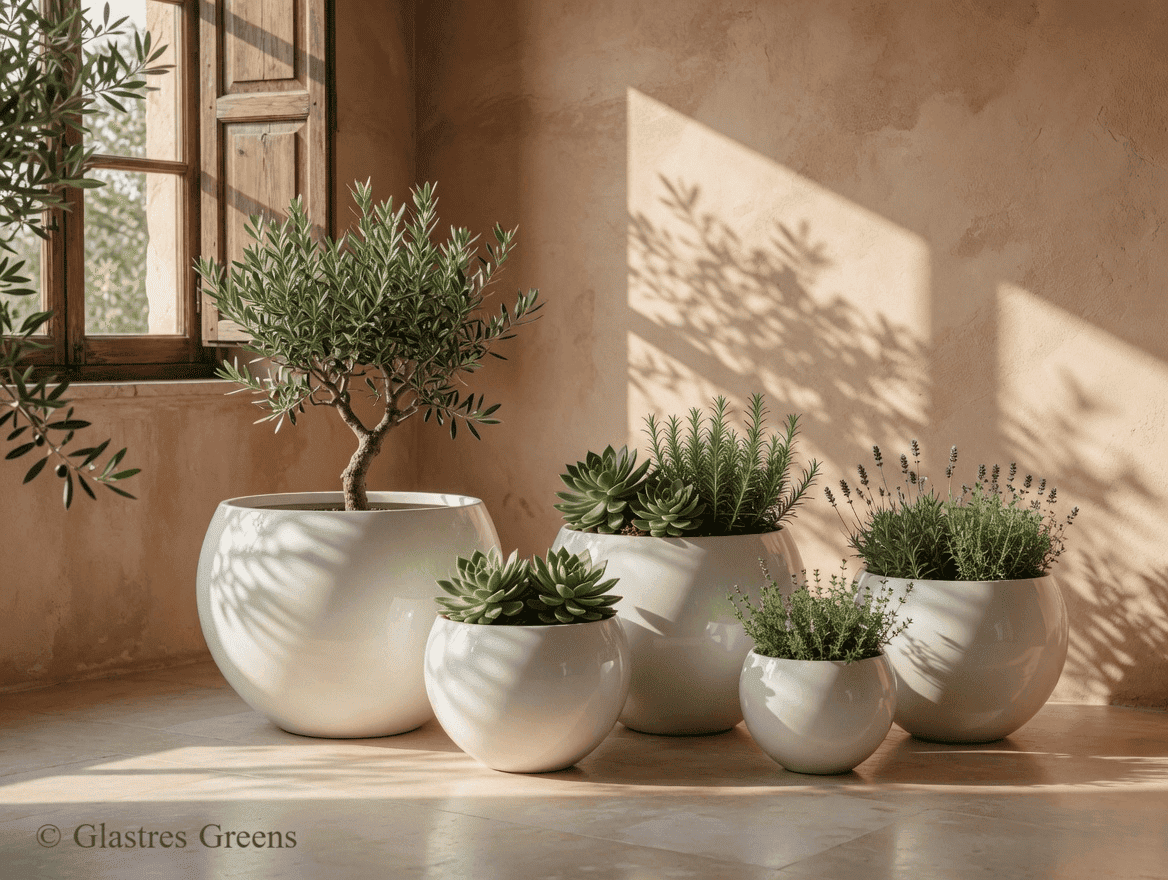 High-rise terrace FRP planters