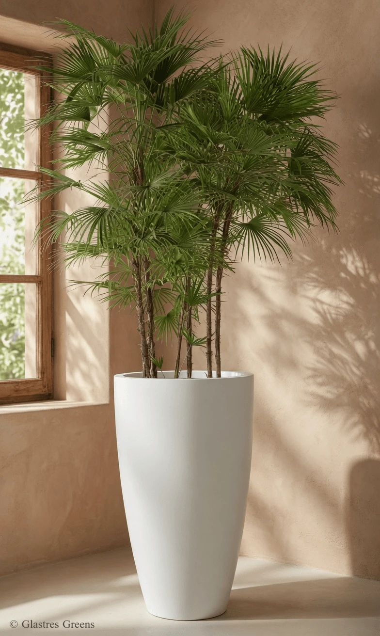 Turrim tall elegant FRP planter commanding attention as an icon of luxury outdoor decor, elevating the prestige of corporate and hospitality venues.