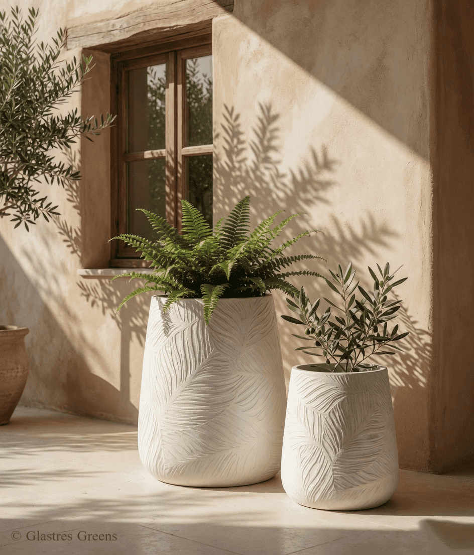 Premium Leaf Aura FRP Planter by Glastres Greens