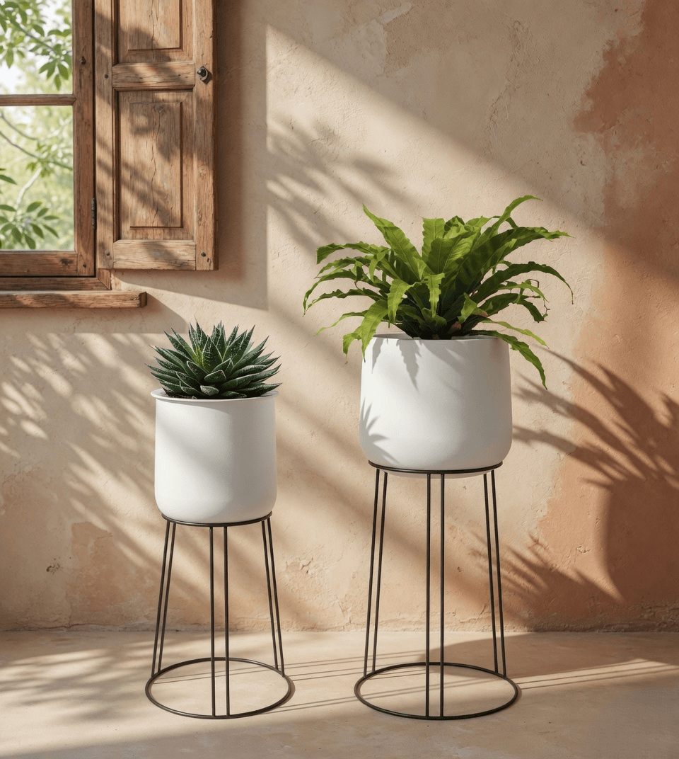 Printed Table Top FRP Planters | Designer Indoor Planters Bangalore